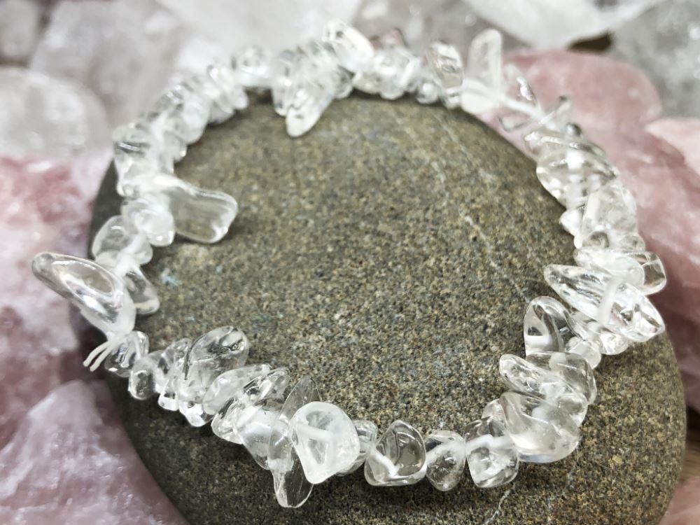 Minerální náramek Křišťál - chips