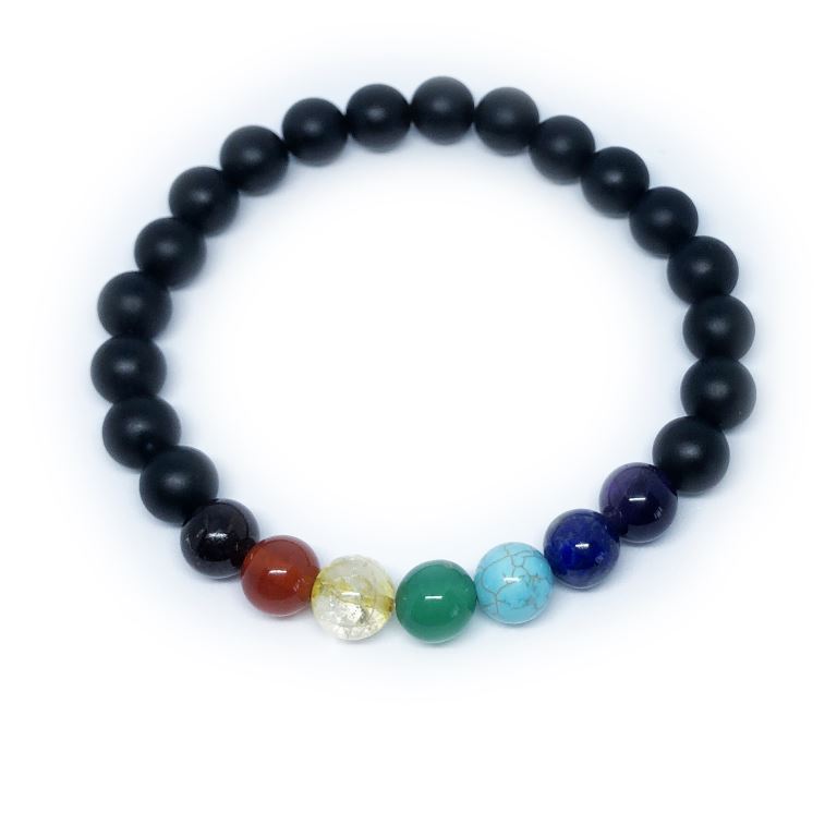 Minerální náramek ČAKRY ONYX MAT - žena