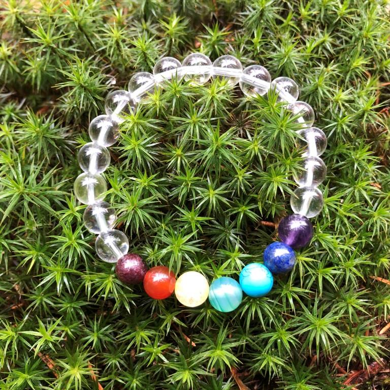 Minerální náramek ČAKRY KŘIŠŤÁL - muž