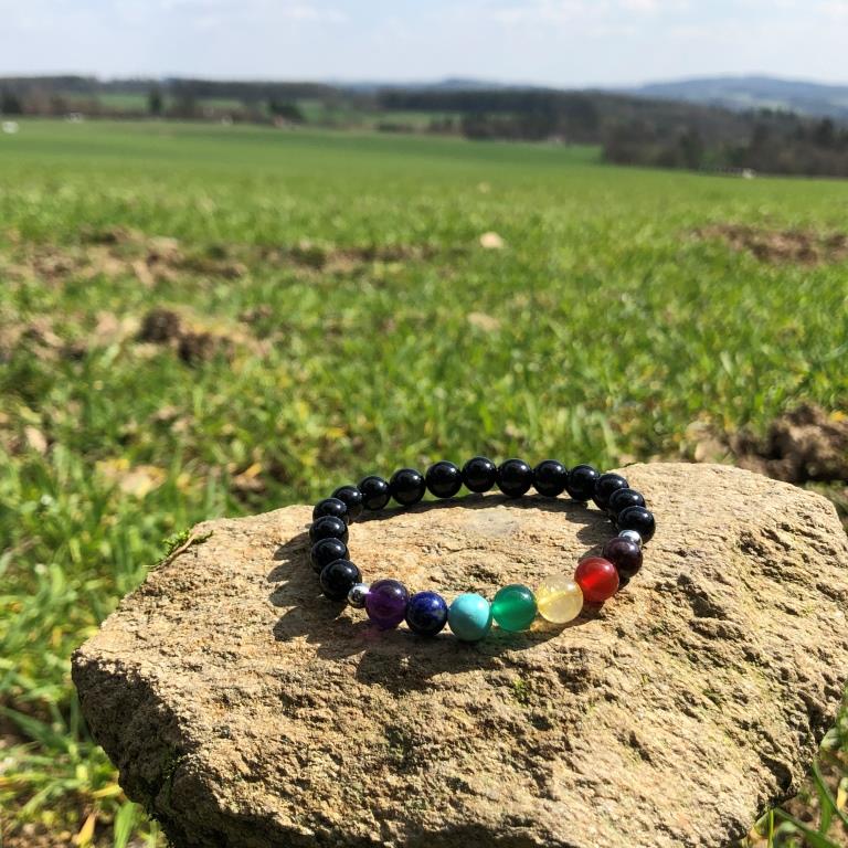 Minerální náramek ČAKRY ONYX LESK - žena