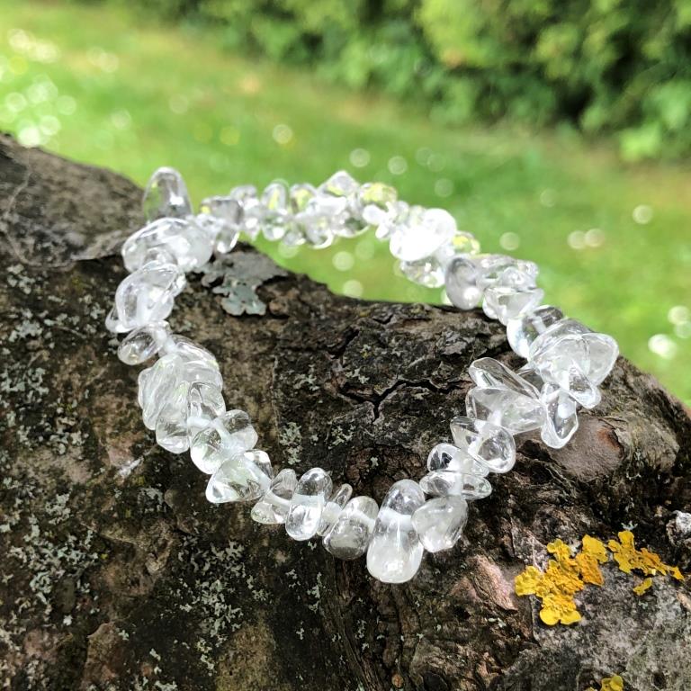 Minerální náramek Křišťál - chips