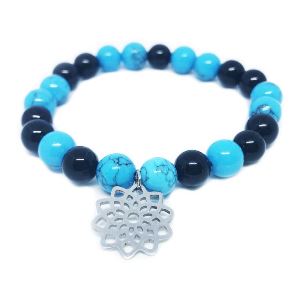 Minerální náramek tyrkys, onyx - MAGIE