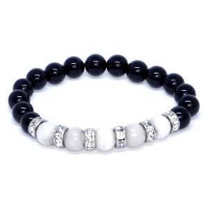 Minerální náramek onyx, achát - GLANC