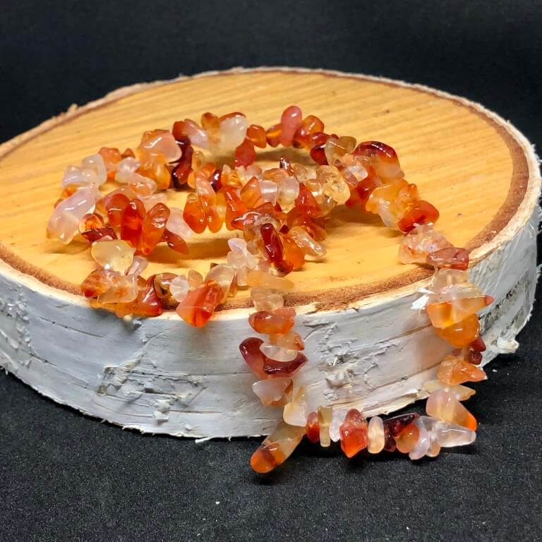 Minerální náramek Karneol - chips