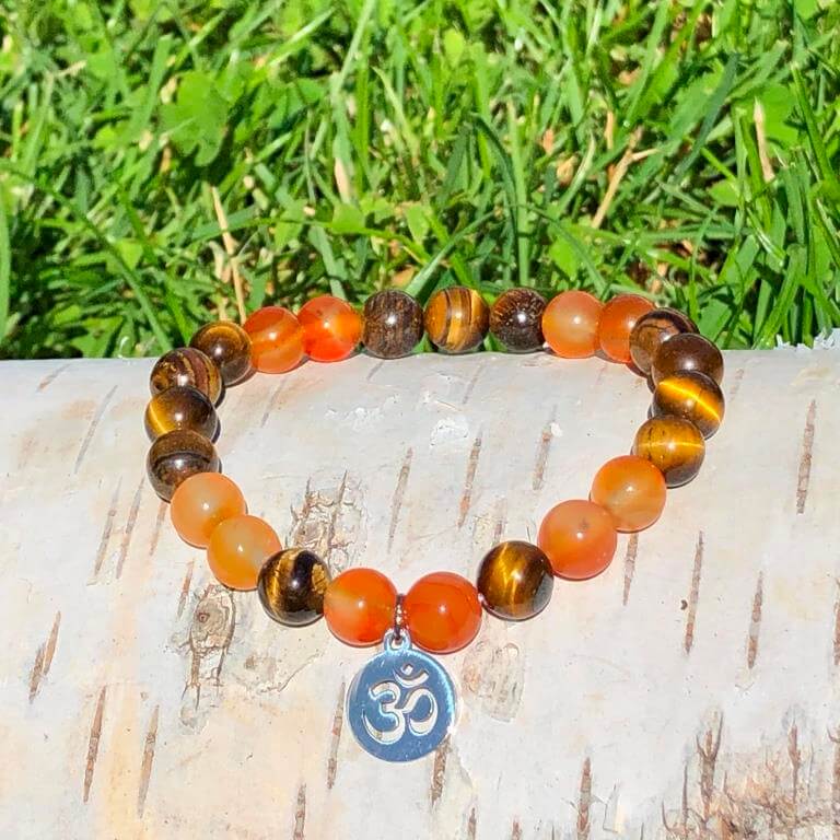 Minerální náramek tygří oko, karneol - MED