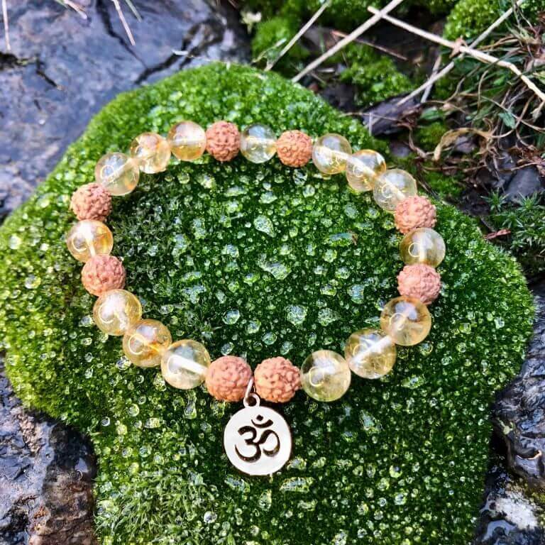Minerální náramek citrín, rudraksha - ZEN
