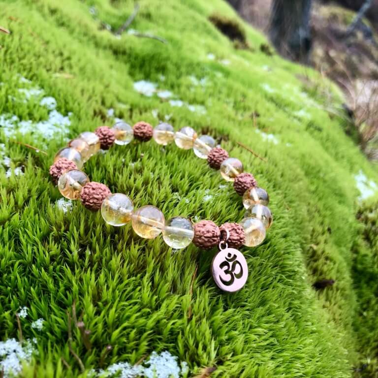 Minerální náramek citrín, rudraksha - ZEN