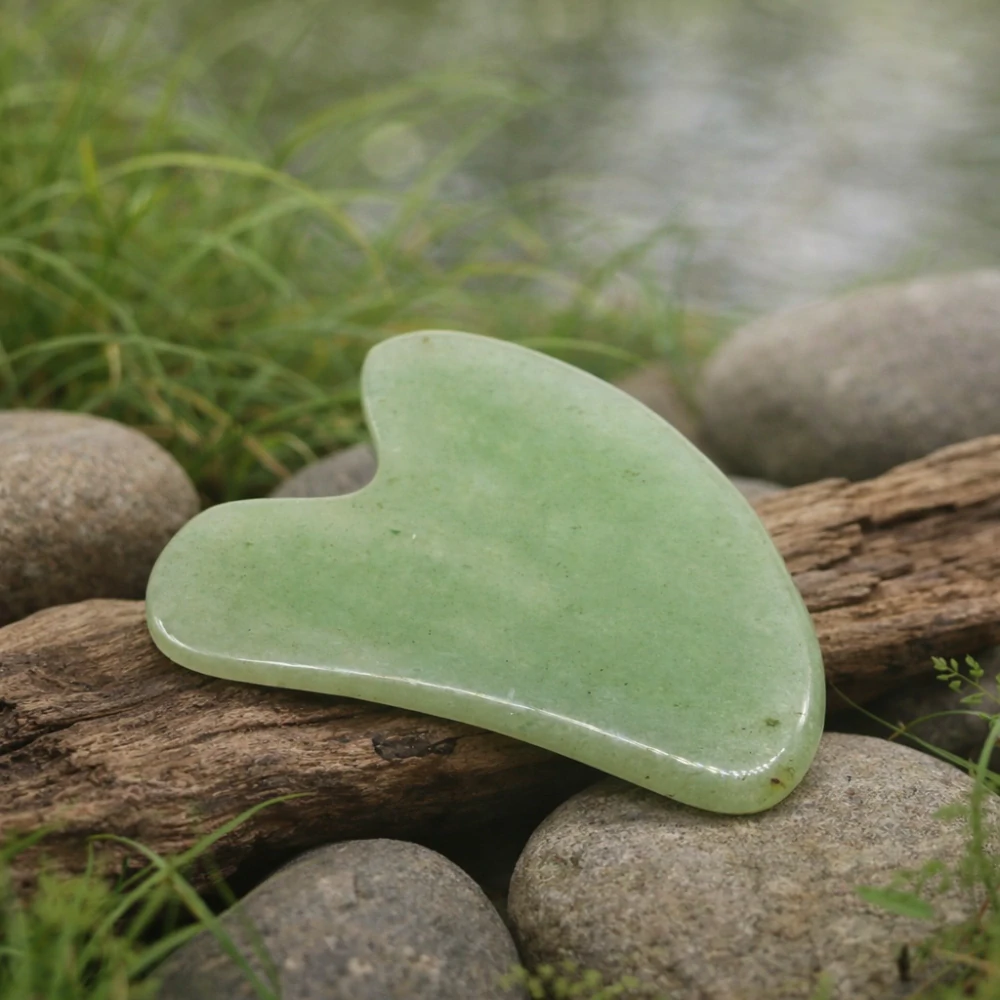 Masážní kámen Gua Sha - ZELENÝ AVANTURÍN
