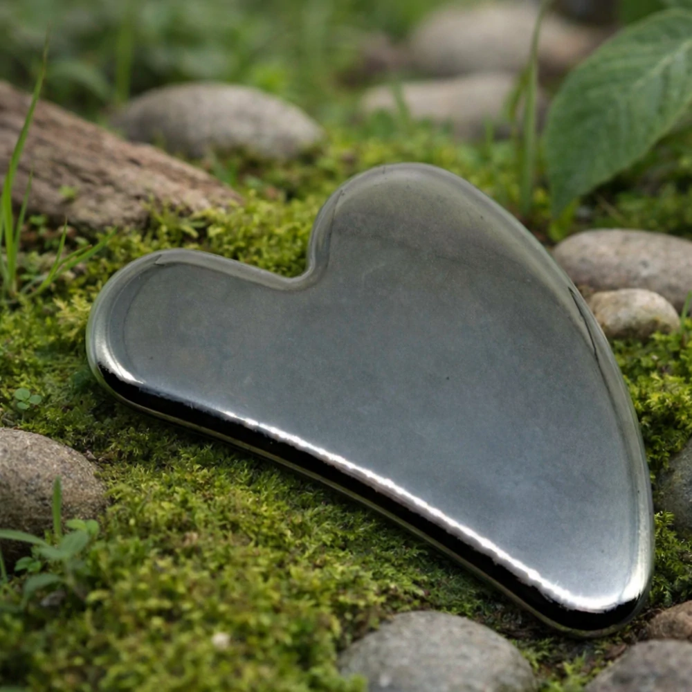 Masážní kámen Gua Sha - HEMATIT