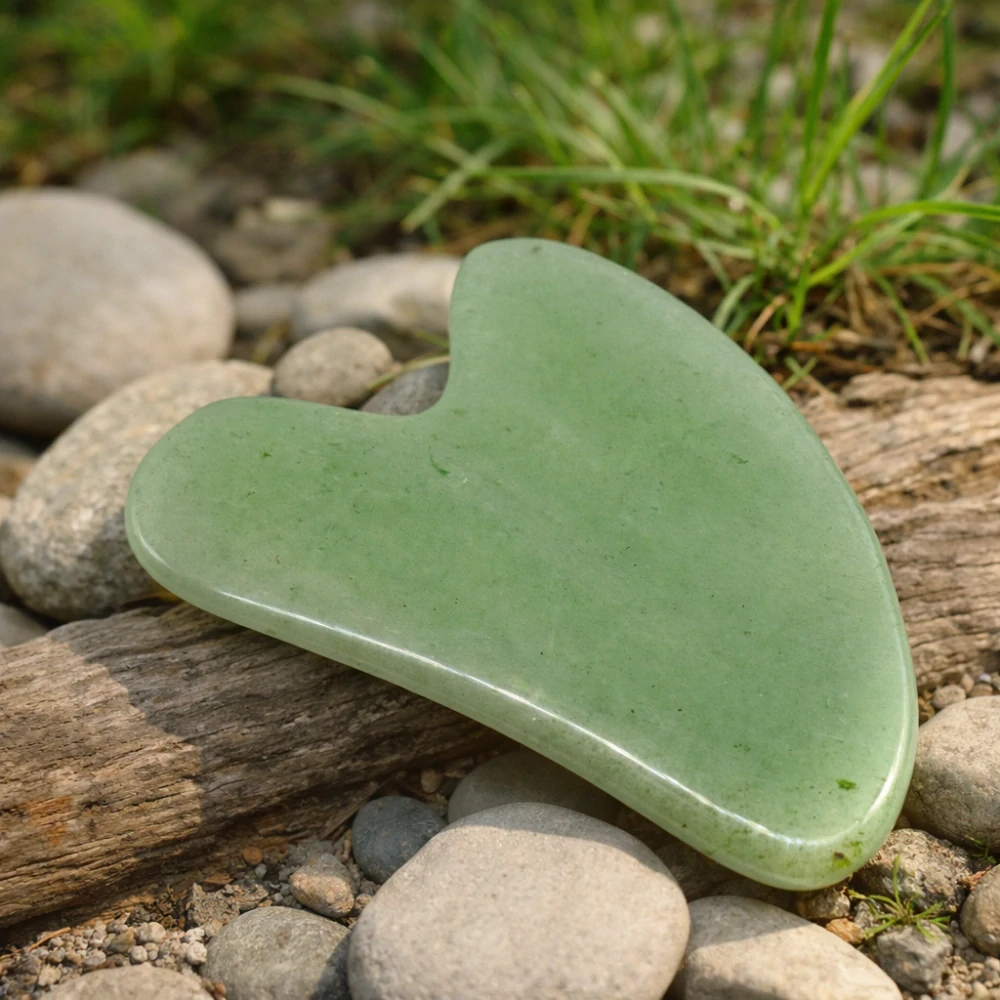 Masážní kámen Gua Sha - ZELENÝ AVANTURÍN