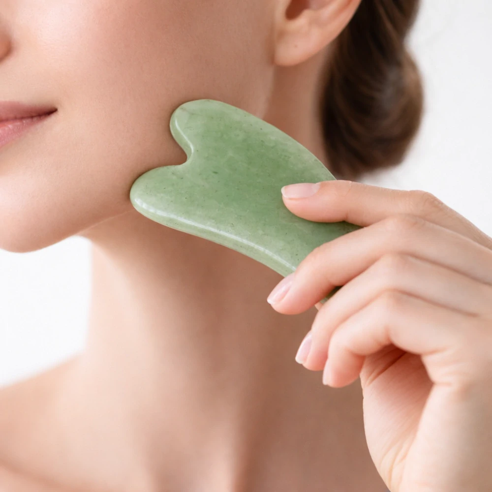 Masážní kámen Gua Sha - ZELENÝ AVANTURÍN