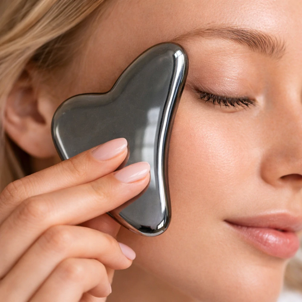 Masážní kámen Gua Sha - HEMATIT