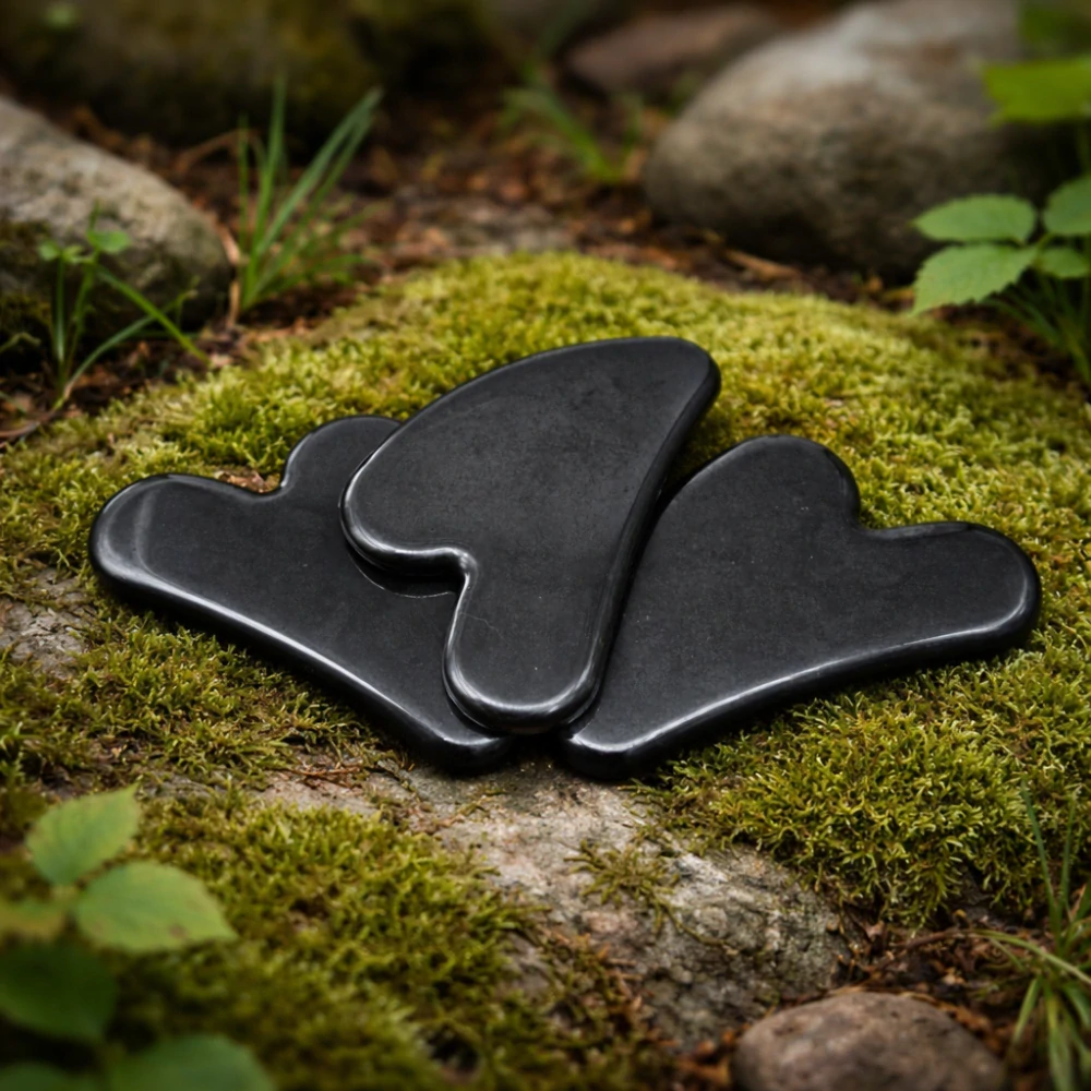 Masážní kámen Gua Sha - HEMATIT