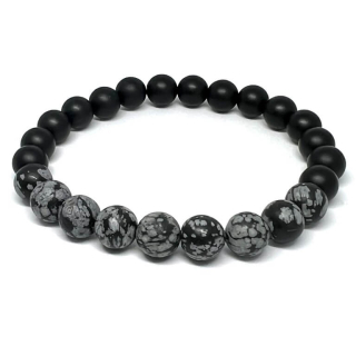 Minerální náramek obsidián, onyx - OSOBNÍ PROBUZENÍ