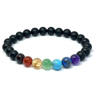 Minerální náramek ČAKRY ONYX MAT